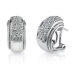 Starlet Sophistication: Sterling Silver Celebrity Style Hoop Earrings with Cubic Zirconia
