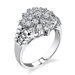 Floral Promise Sterling Silver Size 8 Anniversary Ring with Cubic Zirconia
