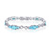 Designed just for you Oval and Round Cut Gemstone Bracelet in Sterling Silver