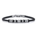 Strikingly Elegant Stainless Steel Bead and Rubber Ring Bracelet for Men