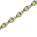 Chic and Beautiful Pear Shape Cubic Zirconia Gemstone Bracelet in Sterling Silver