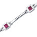 Exclusive Chic Princess Cut Gemstone Bracelet in Sterling Silver