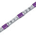 Scintillating Charm Baguette Cut Gemstone Bracelet in Sterling Silver