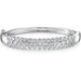 Absolutely Fabulous Sterling Silver Bezel-Set Cubic Zirconia Hinged Bangle Bracelet