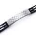 Comfortable Style Checkerboard Stainless Steel and Black Rubber Mens Bracelet