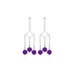 Round Carnelian Bead Chandelier Earrings Sterling Silver