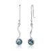 2.00 Ct.T.W. Genuine Round London Blue Topaz Earrings in Sterling Silver