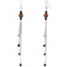 Amber Beauty s and Pearls Drop Earrings in Sterling Silver with Swarovski Elements
