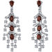 Captivating Seduction 4.00 Carats Garnet Dangle Earrings in Sterling Silver