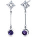 Seductive Allure 2.50 Carats Alexandrite Round Cut Dangle Cubic Zirconia Earrings in Sterling Silver