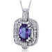 Dazzling Opulence 1.00 Carats Oval Cut Alexandrite Pendant in Sterling Silver