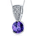 Striking Simplicity 1.75 Carats Round Cut Alexandrite Pendant in Sterling Silver