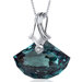 Spectacular Shell Cut 21.00 Carat Alexandrite Necklace in Sterling Silver