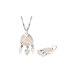 White Mother of Pearl Chandelier Pendant in Sterling Silver