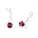 Round Cut Garnet Pendant in Sterling Silver