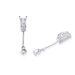 Round Cut White CZ Multistone Pendant in Sterling Silver
