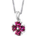 Irresistible Desire Heart Shape Checkerboard Cut Ruby Pendant in Sterling Silver