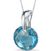 Spherical Cut 20.00 Carats Sky Blue Topaz Pendant Necklace in Sterling Silver
