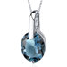 Stunning Class 3.00 Carats Oval Cut London Blue Topaz Pendant in Sterling Silver