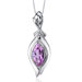 Opulent 1.25 Carats Marquise Cut Pink Sapphire Pendant in Sterling Silve