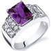 Radiant Cut 2.00 Carats Cubic Zirconia Ring in Sterling Silver