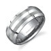Beveled Edge Brush Finish 8 mm Comfort Fit Mens Tungsten Wedding Band Ring
