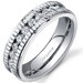 Notched Design Womens 6 mm Titanium Eternity Band