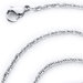0.08" 316L Stainless Steel Diamond Cut Cable Chain Necklace
