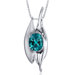 Oval Cut Gemstone Abstract Pendant