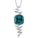 Concave Cushion Cut Gemstone Pendant