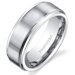 Men's Brushed Tungsten Flat Edge Wedding Band