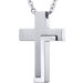 Modern Artistic Two Tone Stainless Steel Cross Pendant