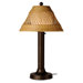 Java 34" Table Lamp with Antique Honey Shade and 3" Column in Bronze