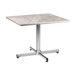 Lunada 22" X-Shaped Steel/Aluminum Base