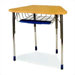 Zuma Plastic Trapezoid Desk with Plastic Book Box