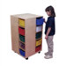 Cubby Spinner Mobile Storage Unit with Assorted Trays