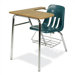 9000 Series 30" Plastic Combo Chair Desk with Bookrack