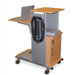 Mobile Presentation Station with Wood Surfaces