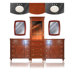 Jasmine 122" Double Basin Vanity with 64" Linen Tower