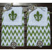 Chevron Guest Towel with Fleur De Lis Cocktail Napkin Set