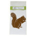 Organic Squirrel Block Print Tea Towel