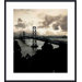 Brooklyn Bridge and Lower Manhattan Skyline at Dusk, 1973 Metal Framed Art Print