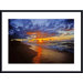 Sunset Beach Metal Framed Art Print