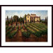 Hilltop Villa Wood Framed Art Print