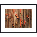 Chipped Paint and Nails Metal Framed Art Print