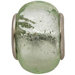 Light Peridot with Silver Foil Glass Bead