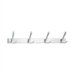 Four Hook Extruded Aluminum Coat Rack 4.5" H