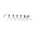 Aluminum Coat Rack with 6 Non-Removable Hangers