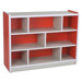 Kids 8 Storage Compartment,47-1/4"x15-1/2"x35-1/2",Red