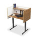 Study Carrels, Laminate Finish, 37"x24"x38-1/4-46-1/4", Oak